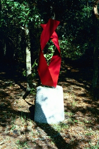 Red Embrace sculpture